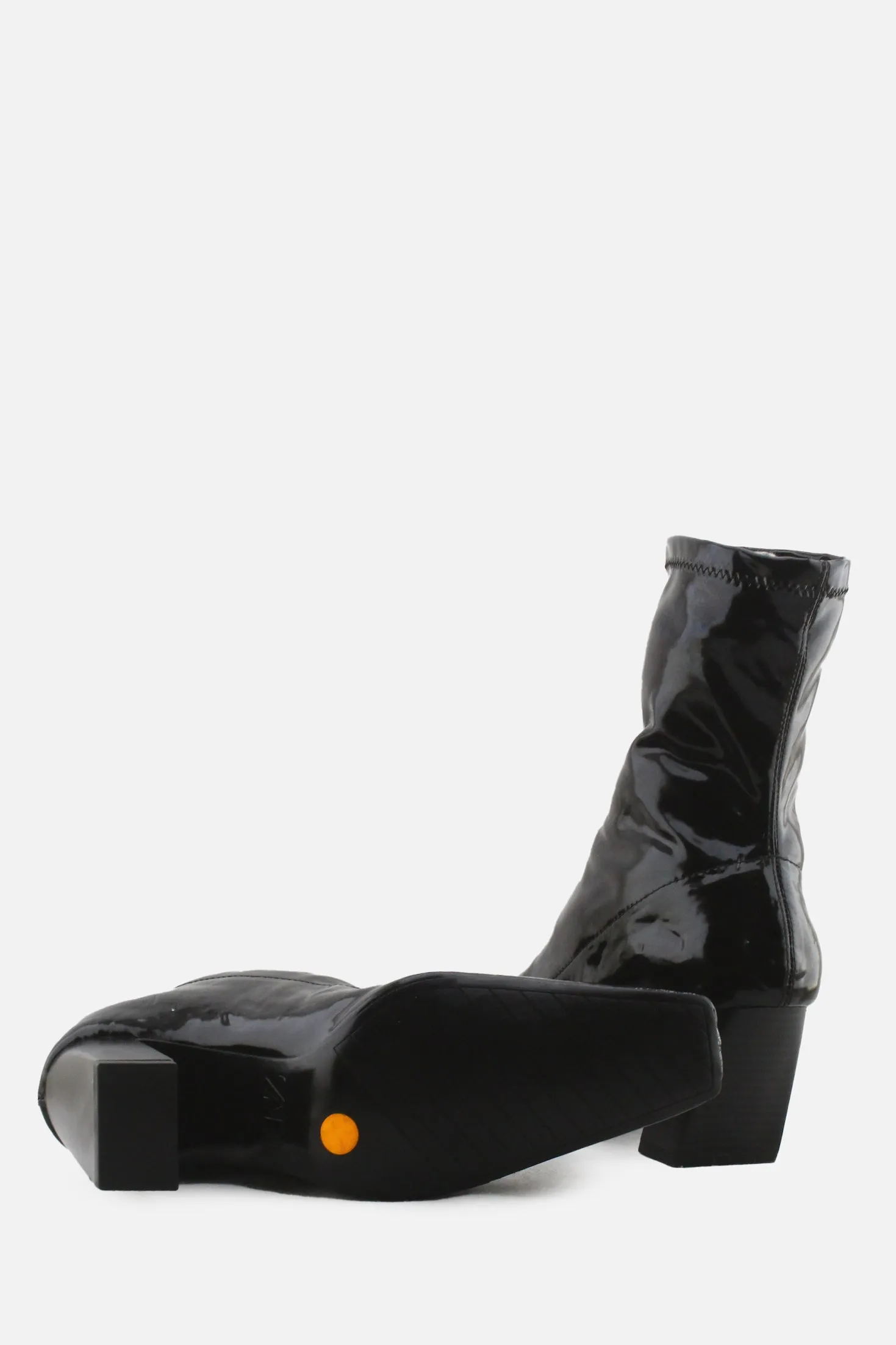 Zara Block Heels Ankle Boots | 100% Synthetic Leather