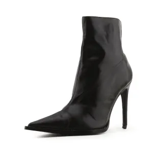 Zara Stilettos Heels Zipper Ankle Boots | 100% Authentic Leather