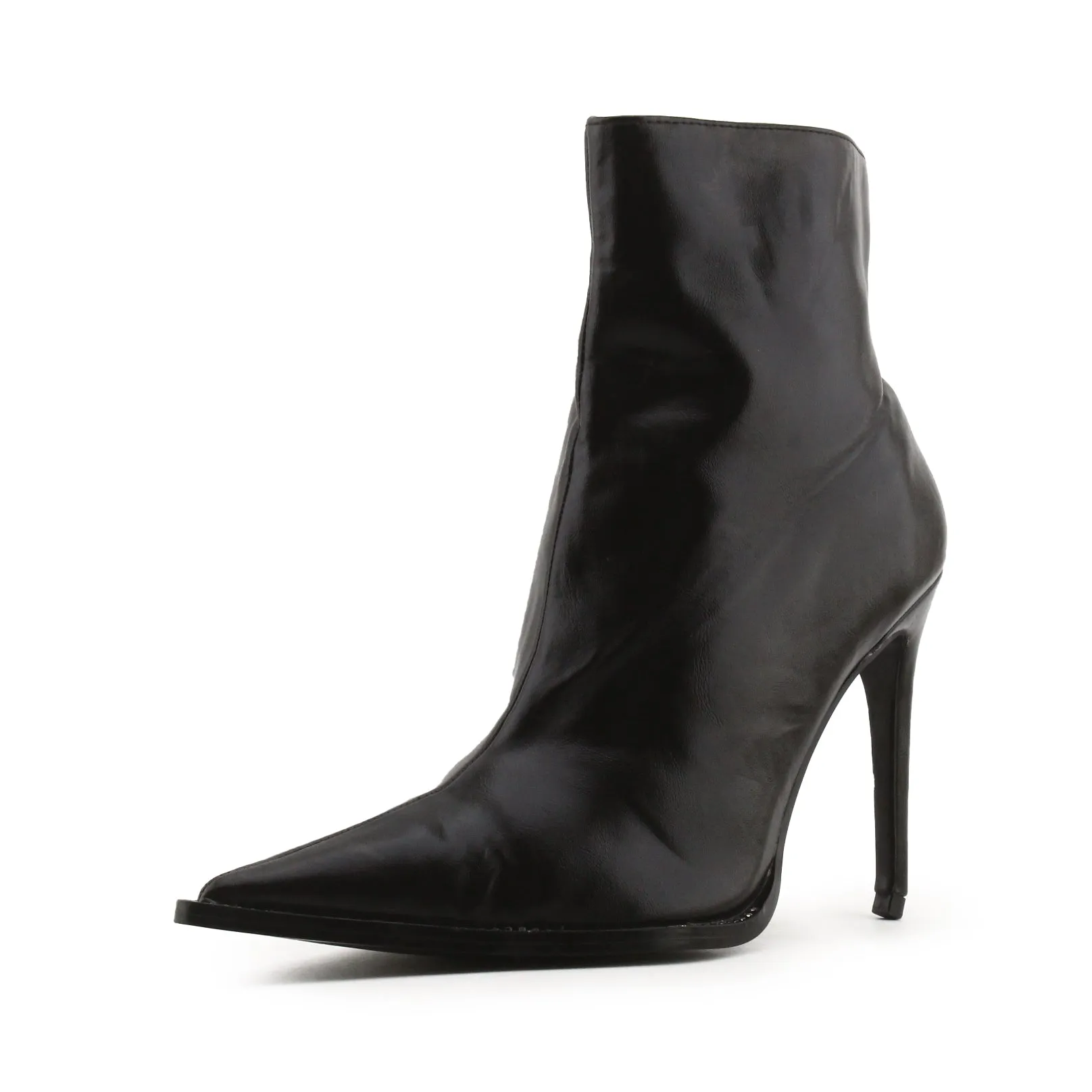 Zara Stilettos Heels Zipper Ankle Boots | 100% Authentic Leather